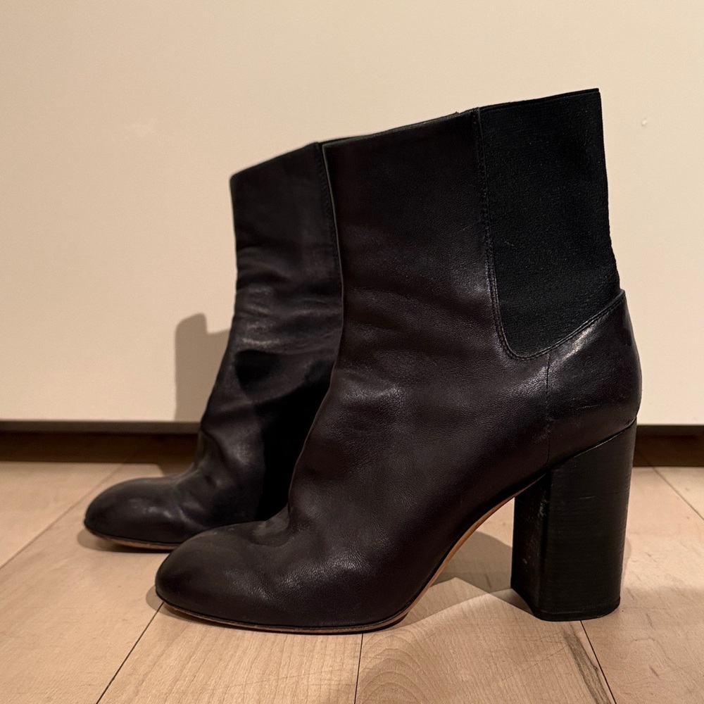 rag & bone Black Leather Heeled Boots